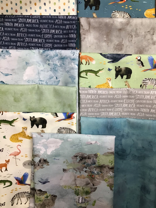 OUR WORLD 11 Fat Quarters