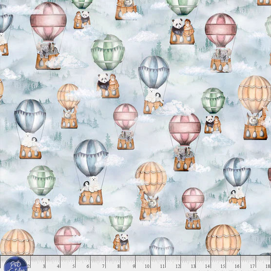 LET'S GO ON AN ADVENTURE Hot Air Balloons Allover