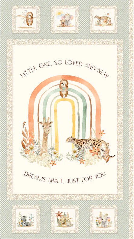 MINI MENAGERIE Jungle Animal  24"x 43Panel