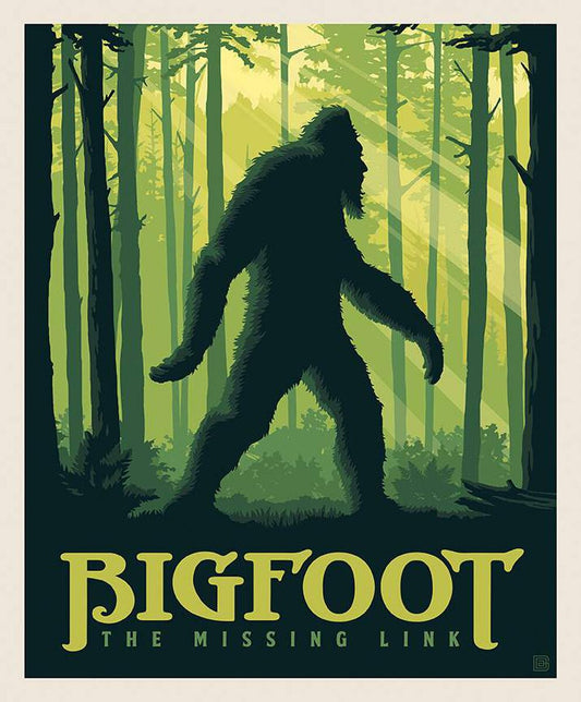 NATIONAL PARK LEGENDS Bigfoot the missing link Panel 36"x43"