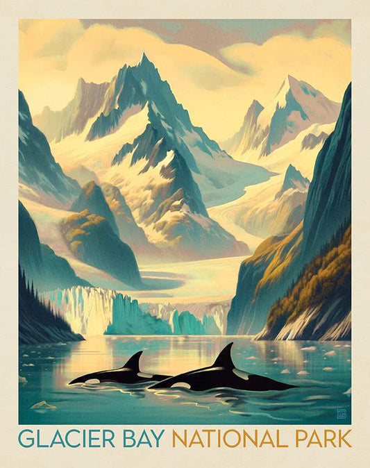 NATIONAL PARKS WILDERNESS & WONDER Glacier Bay Panel 36"x43"