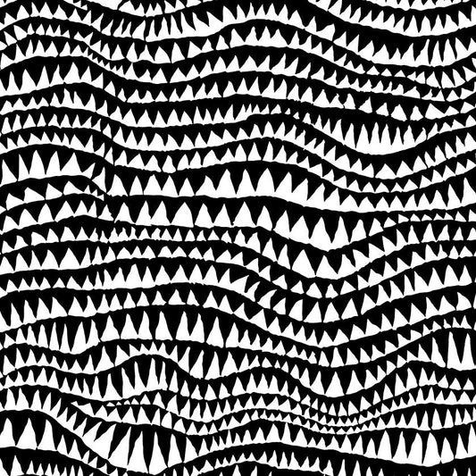 SHARKS TEETH black - one yards