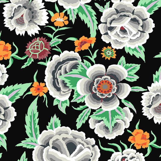 EMBROIDERED SHAWL black