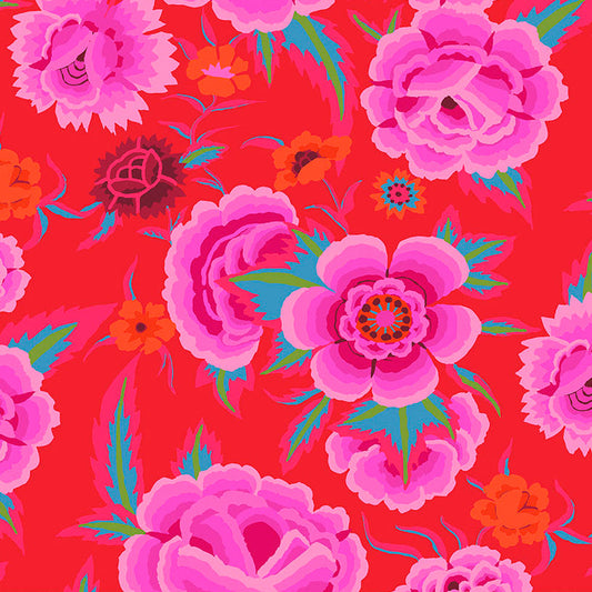 EMBROIDERED SHAWL magenta