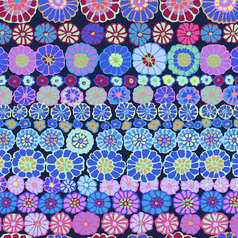 ROW FLOWERS blue