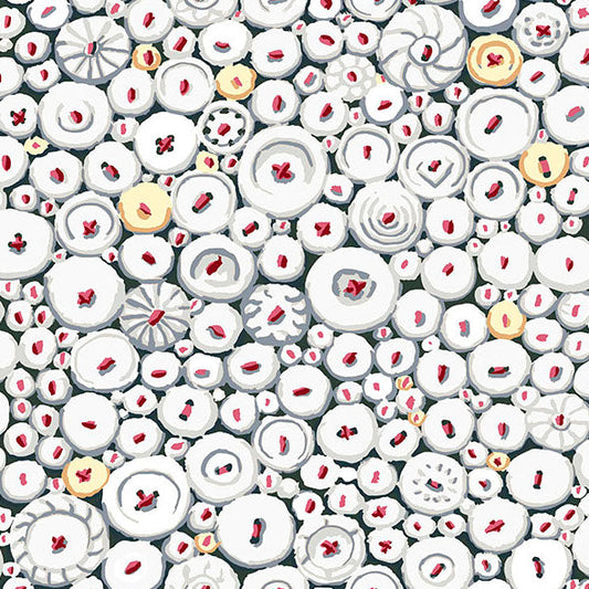 BUTTON MOSAIC white