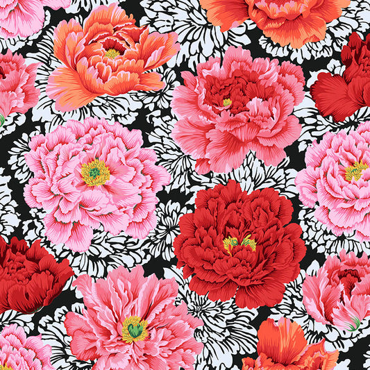 BROCADE PEONY crimson