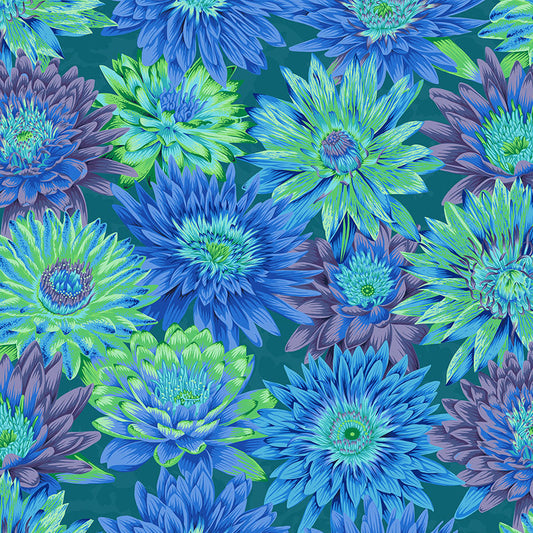 TROPICAL WATER LILLIES blue