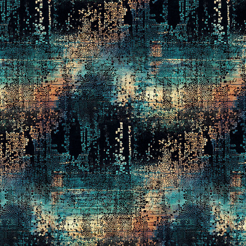 ABANDONED Fractured Mosaic indigo