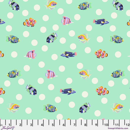 FLORAL REEF School Crossing seafoam