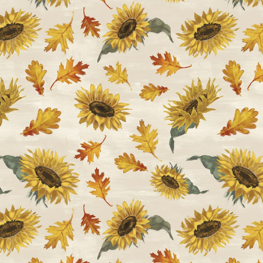 HARVEST DELIGHT Sunflowers Toss cream