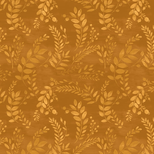 HARVEST DELIGHT Tonal Leaves dark gold