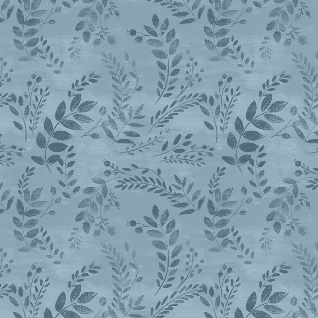 HARVEST DELIGHT Tonal Leaves blue