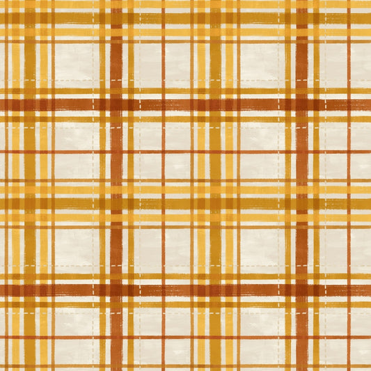 HARVEST DELIGHT Plaid cream yellow