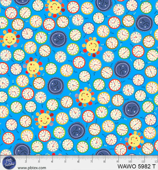 WHAT A WORLD Time Zone Toss Turquoise