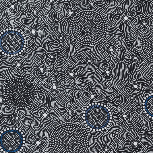 AUSTRALIAN Wild Bush Flowers Dreaming black