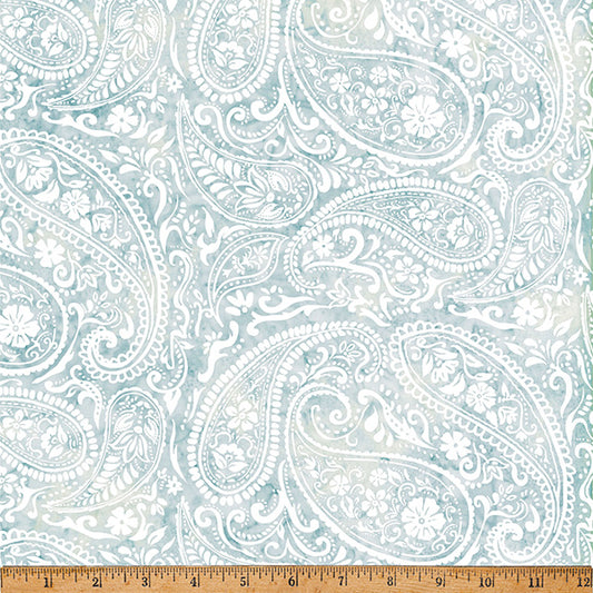 CLEAR SKIES Bali Batik Paisley iceberg