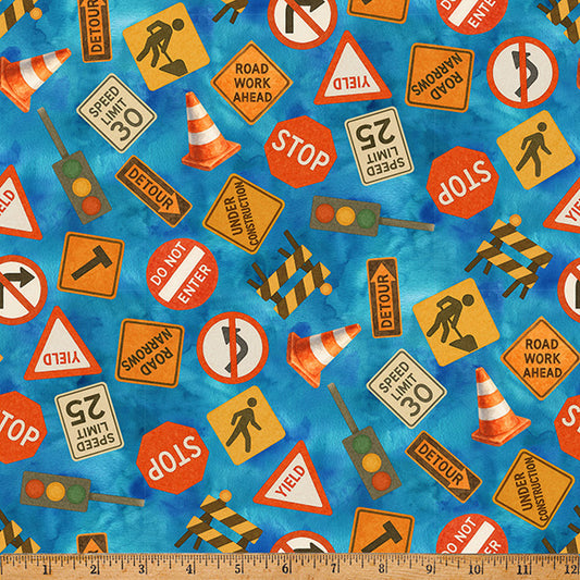 THINGS THAT GO A TO Z Signs blue
