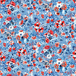 RED TRUCK ROAD TRIP Floral blue