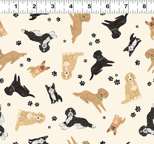 HOMEBODIES Tossed Dogs cream