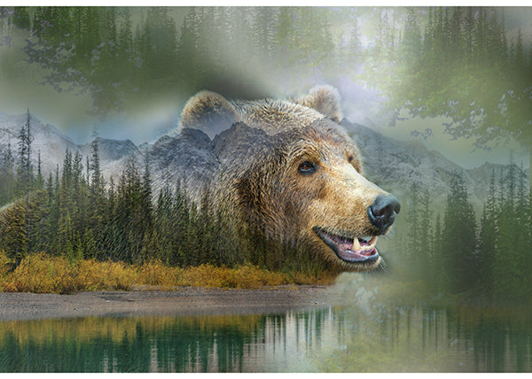 CALL OF THE WILD Bear Panel  30"x43"
