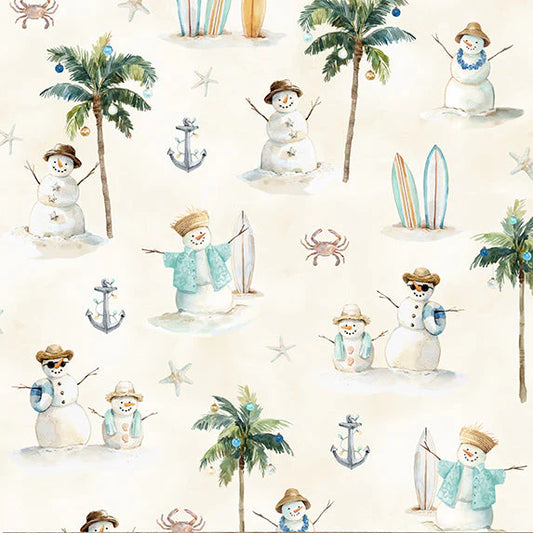SEAS & GREETINGS Palm Trees & Snowmen Sand