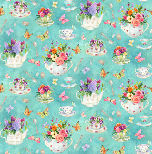 SECRET GARDEN Tea Pots aqua