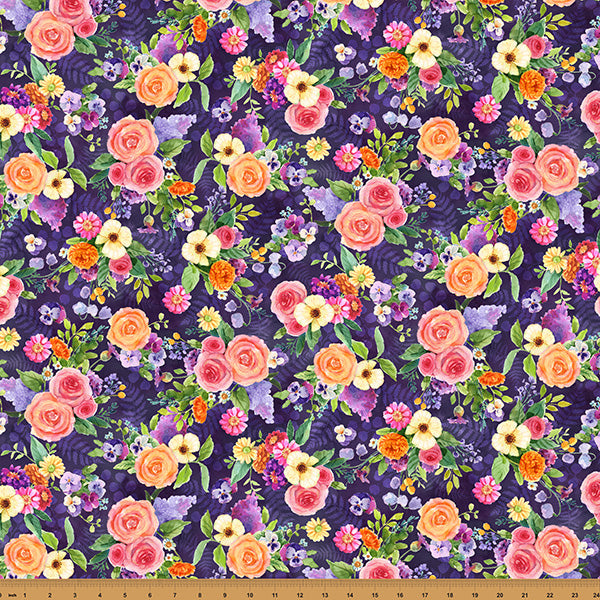 SECRET GARDEN Floral deep amethyst