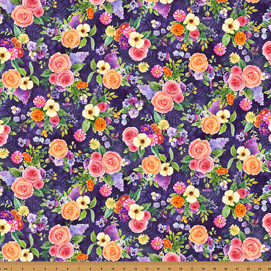 SECRET GARDEN Floral deep amethyst