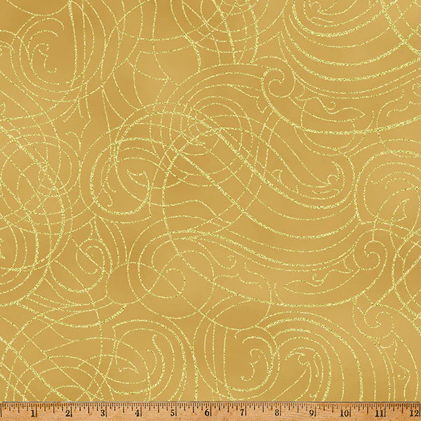 CHRISTMAS WISH Scroll gold/gold