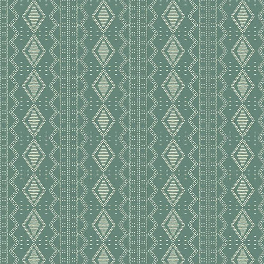 WINGED MELODY Textile teal - 1 yd cuts