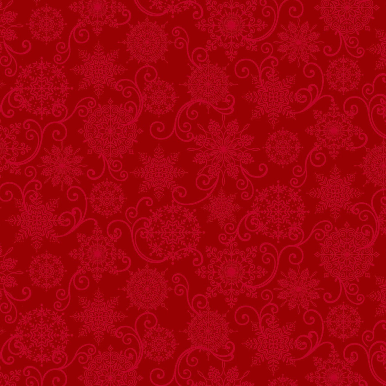 BLOOMS OF THE HOLIDAY Snowflake Monotone red