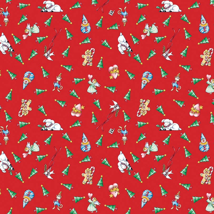 So Much Joy Christmas Tree Toss red