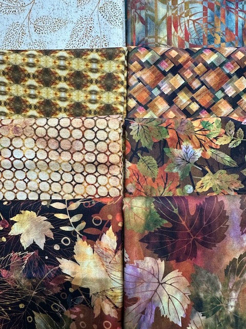 FALLING LEAVES Gold 8 half yards