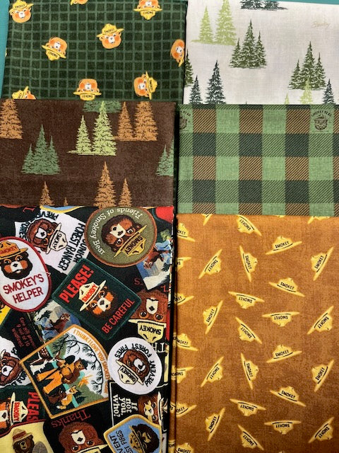 FRIENDS OF SMOKEY BEAR 6 Fat Quarters
