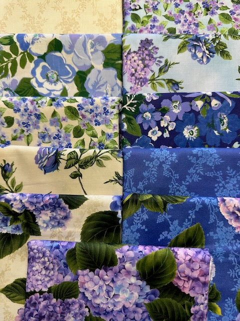 HYDRANGEA GRACE 11 Fat Quarters