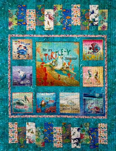 QUILT Paint Chips Shining Sea W/Pillowcase