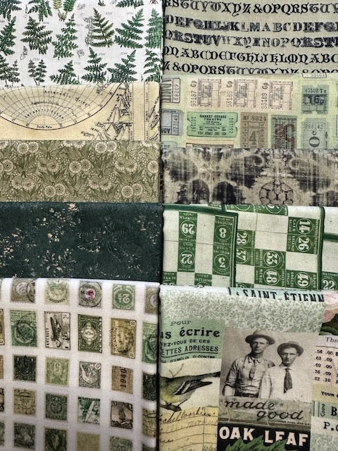 TIM HOLTZ PALETTE Green 10 fat quarters