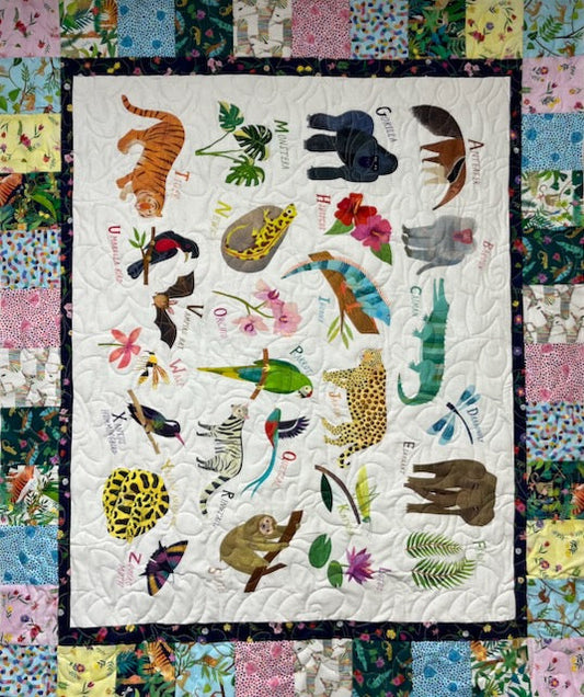 PUPPY LOVE Jungle Menagerie 45"x54"
