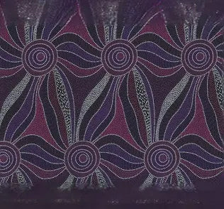AUSTRALIAN Ladies Dancing with Water Paints purple
