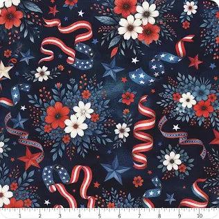 RED TRUCK ROAD TRIP Banners and Floral navy