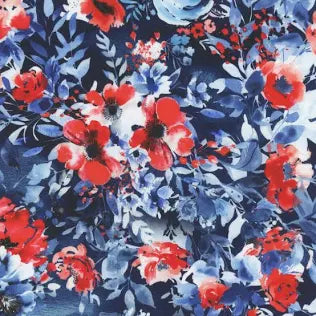 RED TRUCK ROAD TRIP Floral navy