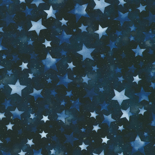 STARS AND STRIPES Blue Stars on Blue
