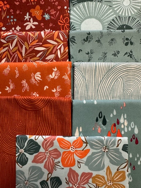 THINGS ABOVE Brick 10 Half Yards