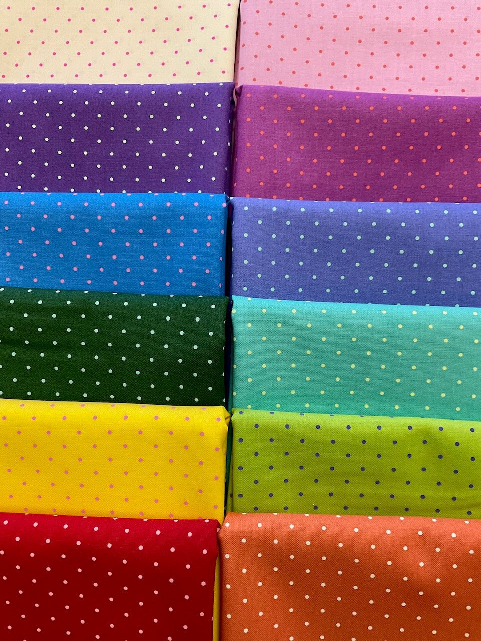 TULA PINK Tiny Dots 12 fat quarters