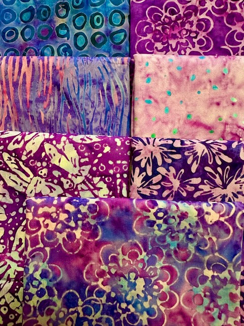 VIOLA Purple 7 Fat Quarters