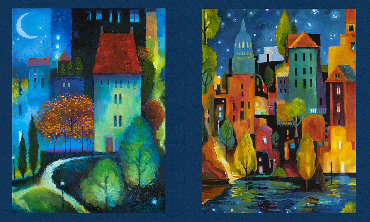 CITY DREAMS Light Navy 24"x42" Panel