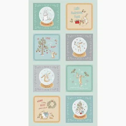 GUESS HOW MUCH I LOVE YOU 2026 24"x42" Panel w/ 9 1/2" blocks light teal