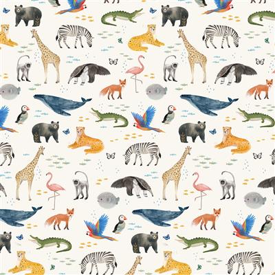 OUR WORLD Animals light cream
